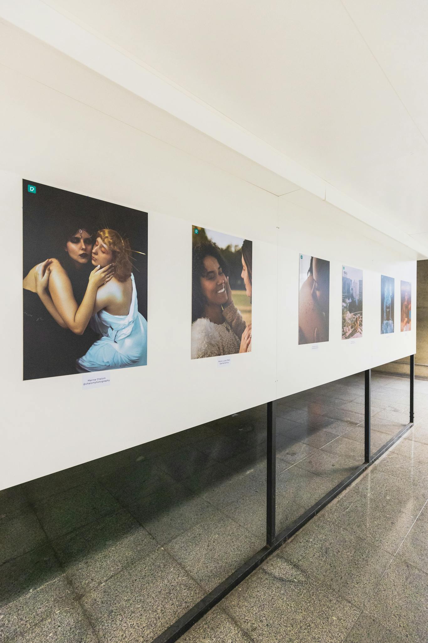 A modern art gallery exhibits diverse and captivating photography.